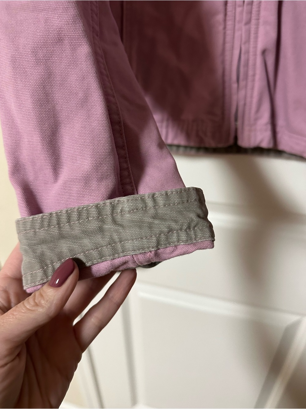 L.L. Bean Women's Purple Mauve Utility Zip Jacket - Picture 4 of 9
